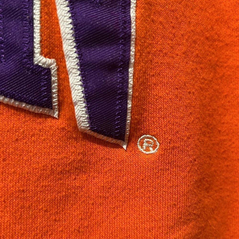 J.America‎ Men’s Orange Clemson Pullover Hoodie Size M - Picture 7 of 11